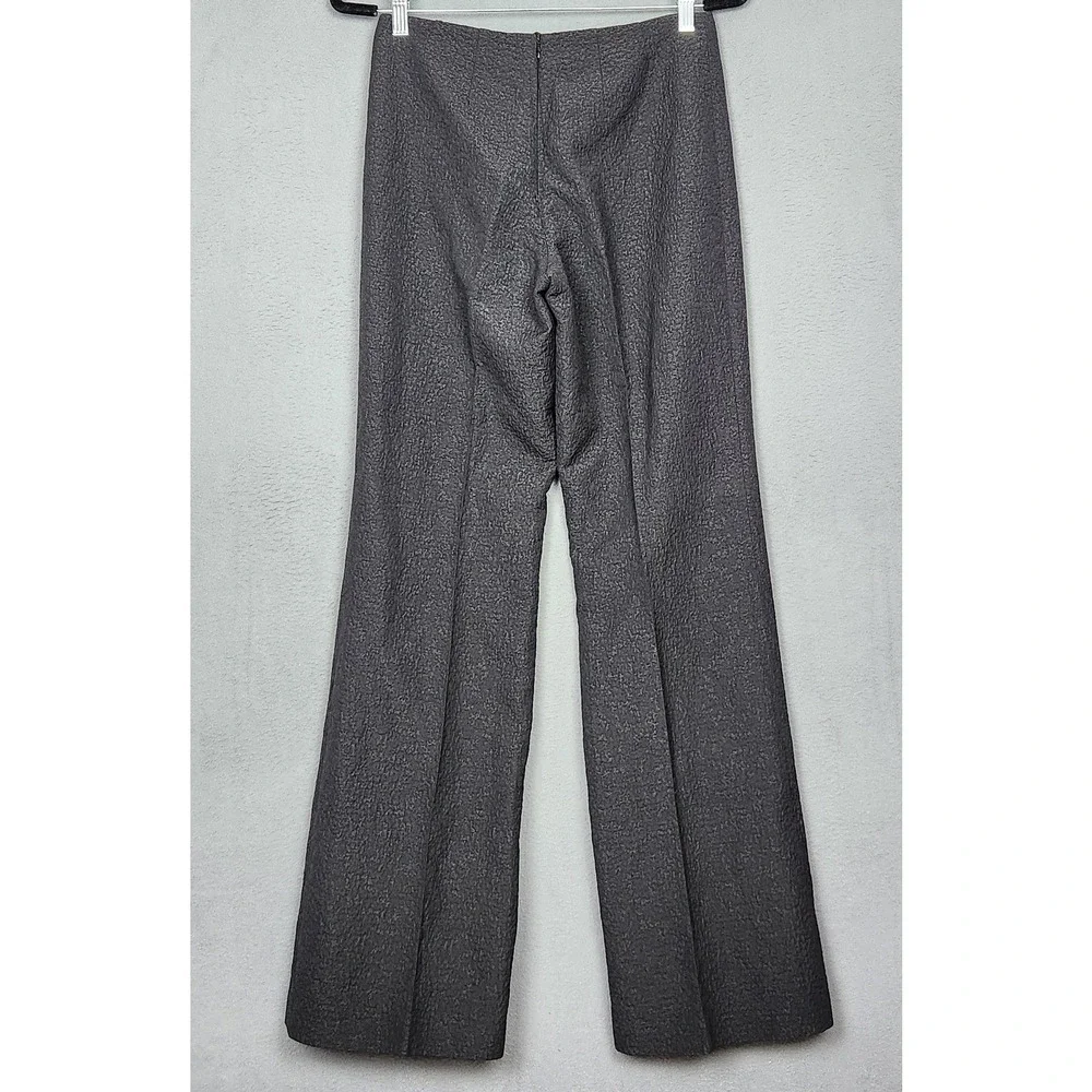 MARLOWE Pants Womens Size 4 Black Textured Wool Flared Leg Measure 28X34
